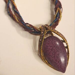 NEW! Gemstone Pendant Bead Necklace